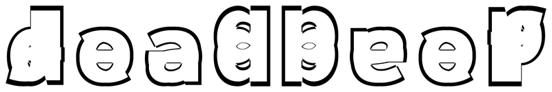 Ambigram for deadbeef in Sourcecodepro-black